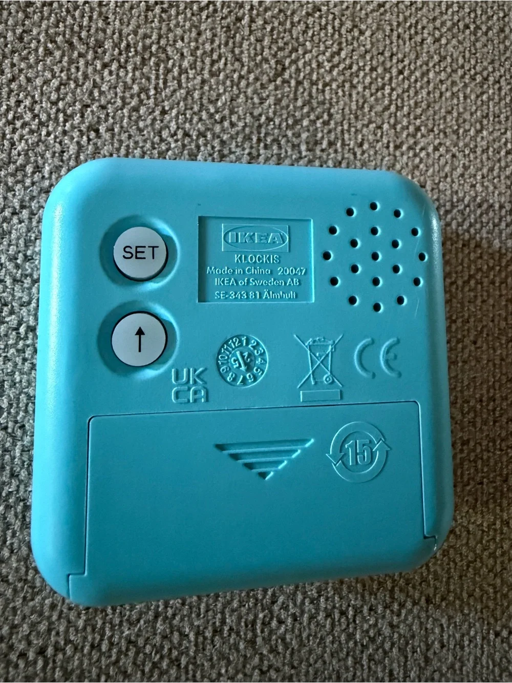 Digital Timer Watch - Teal Blue LED Display